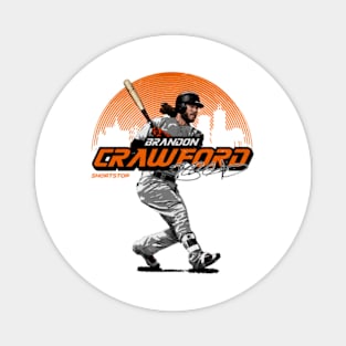 Brandon Crawford San Francisco Skyline Magnet